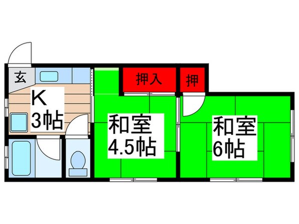 しまハイツの物件間取画像